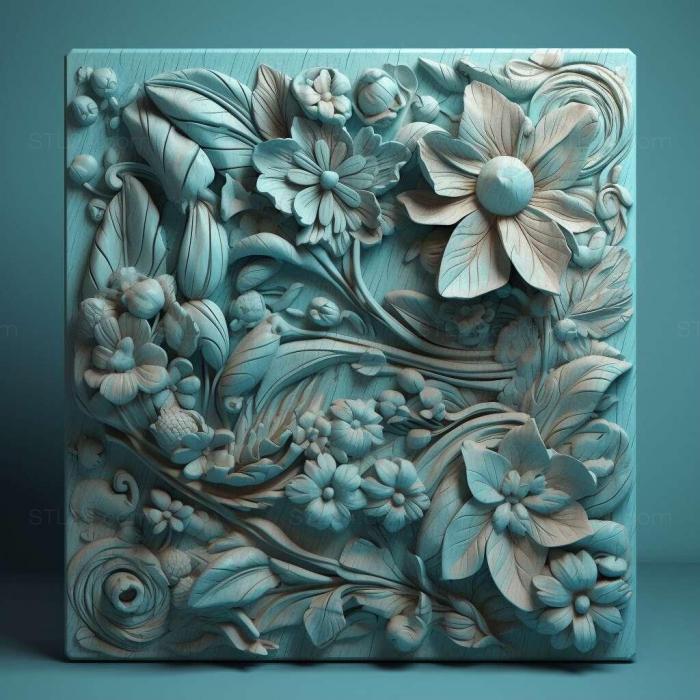Patterns and decorations (stl light blue 1, PATTERN_537) 3D models for cnc
